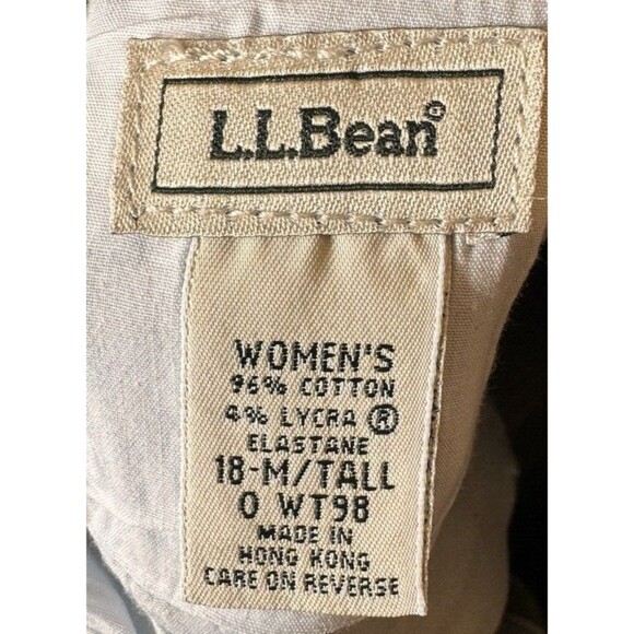 L.L.Bean Jeans Women 18 Medium Tall Denim Dark Wash High Rise Straight - Picture 11 of 13